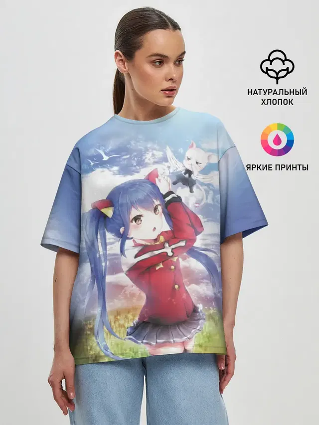 Женская футболка оверсайз