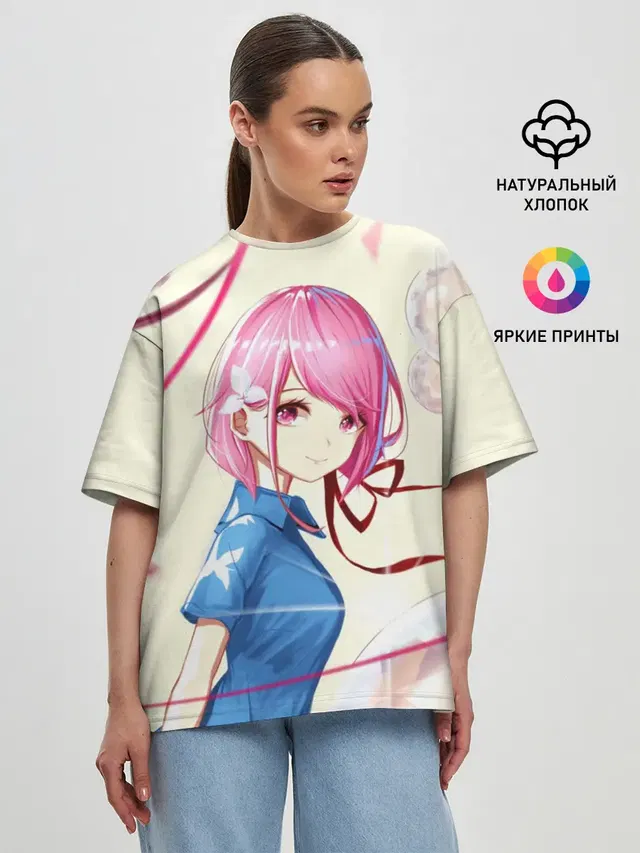 Женская футболка оверсайз