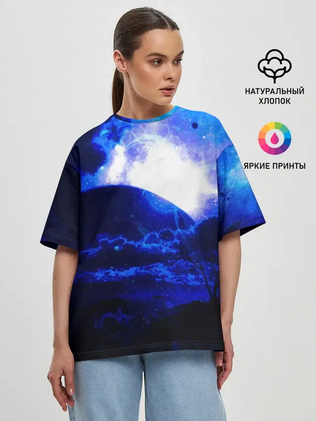Женская футболка оверсайз