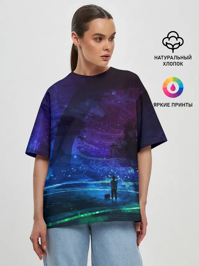 Женская футболка оверсайз