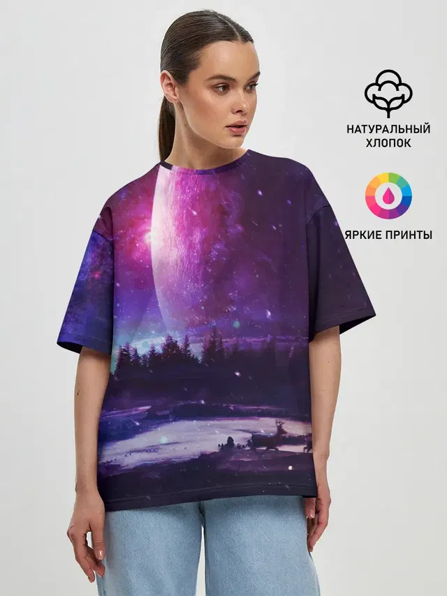 Женская футболка оверсайз