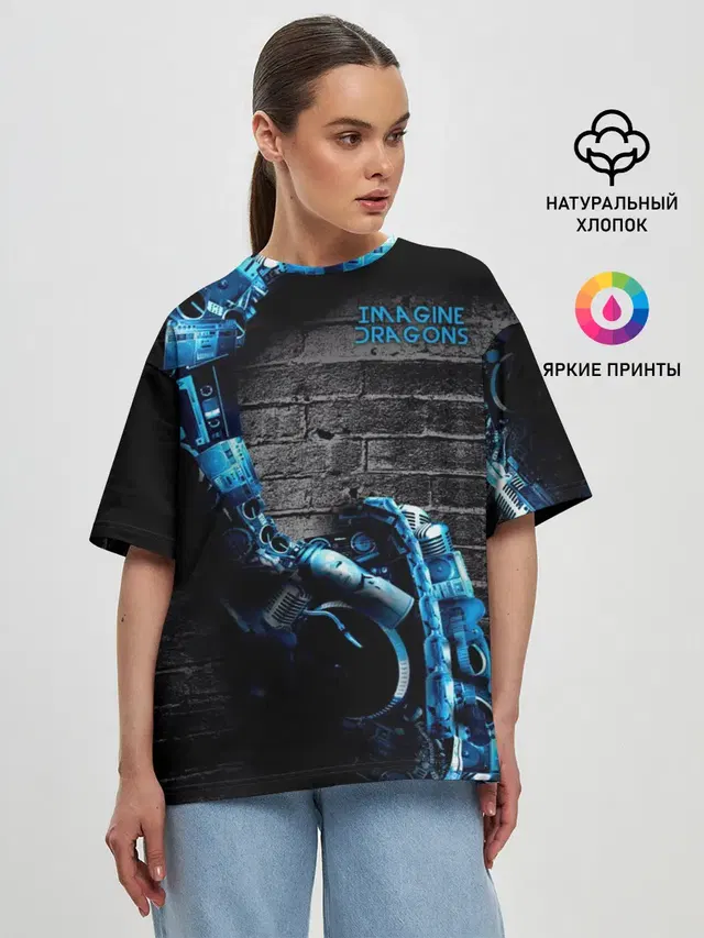 Женская футболка оверсайз