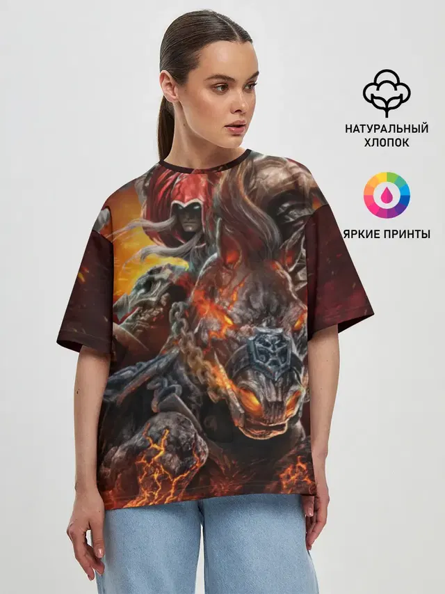 Женская футболка оверсайз