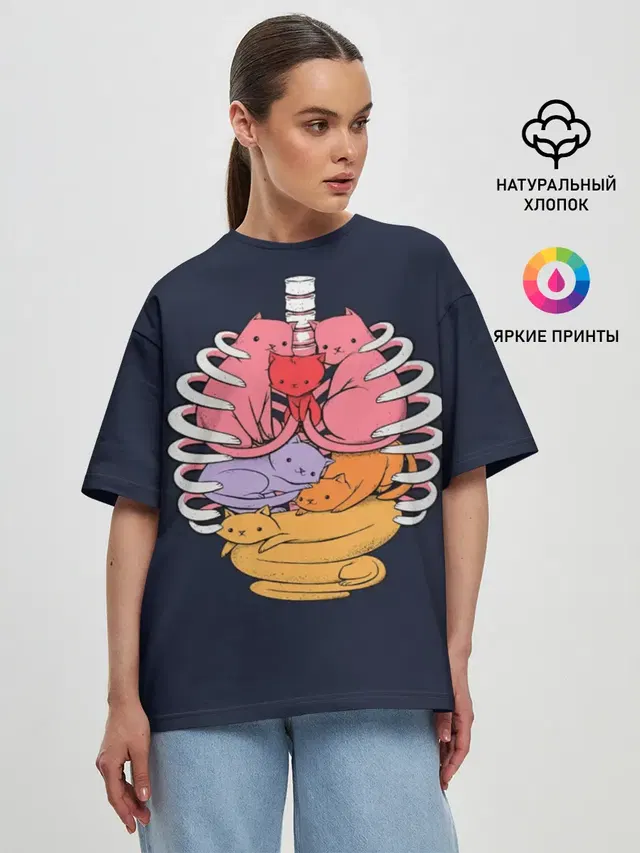 Женская футболка оверсайз