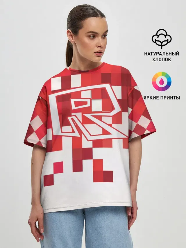 Женская футболка оверсайз