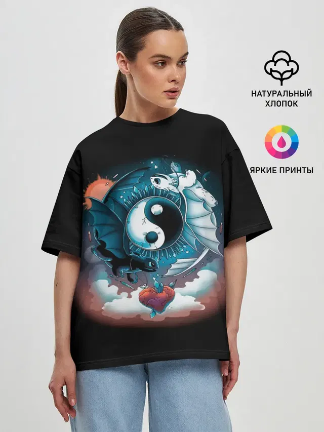 Женская футболка оверсайз