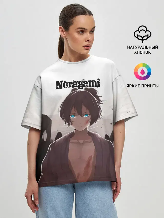 Женская футболка оверсайз с принтом «NORAGAMI Yato»