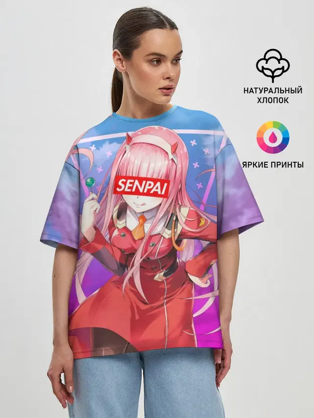 Женская футболка оверсайз