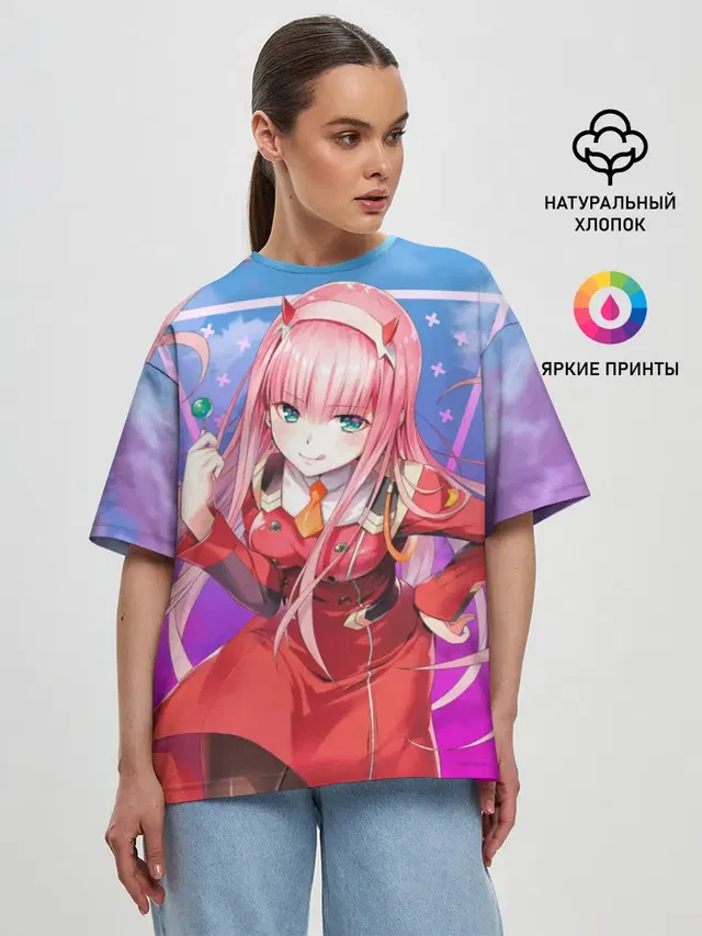 Женская футболка оверсайз