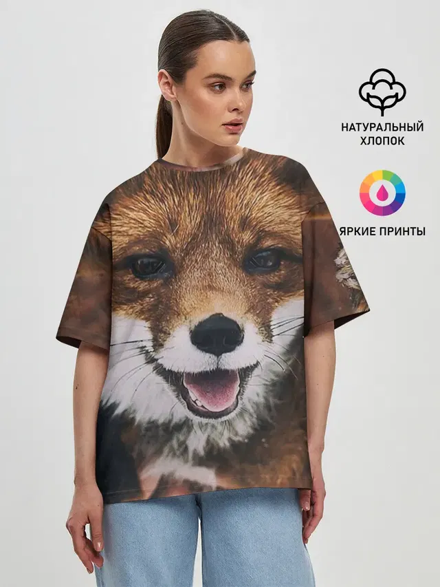 Женская футболка оверсайз