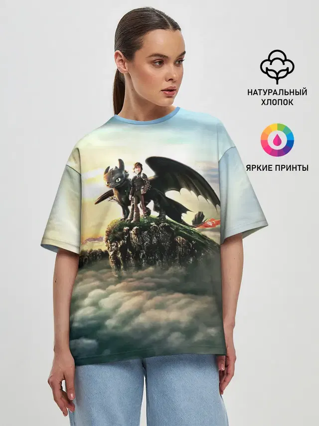 Женская футболка оверсайз