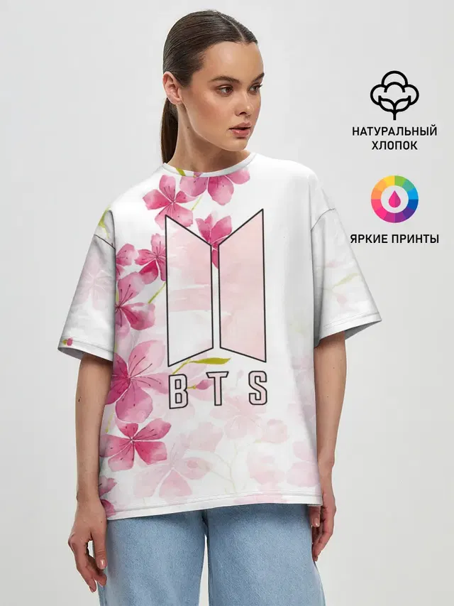 Женская футболка оверсайз