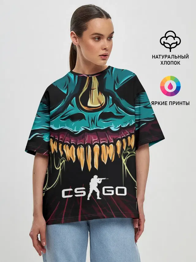 Женская футболка оверсайз