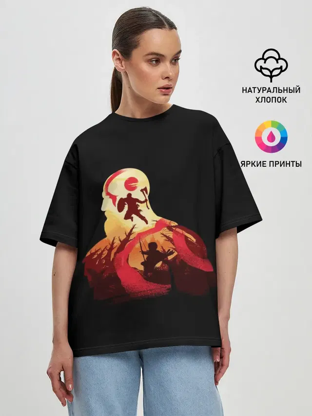 Женская футболка оверсайз