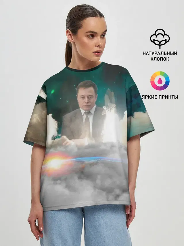Женская футболка оверсайз