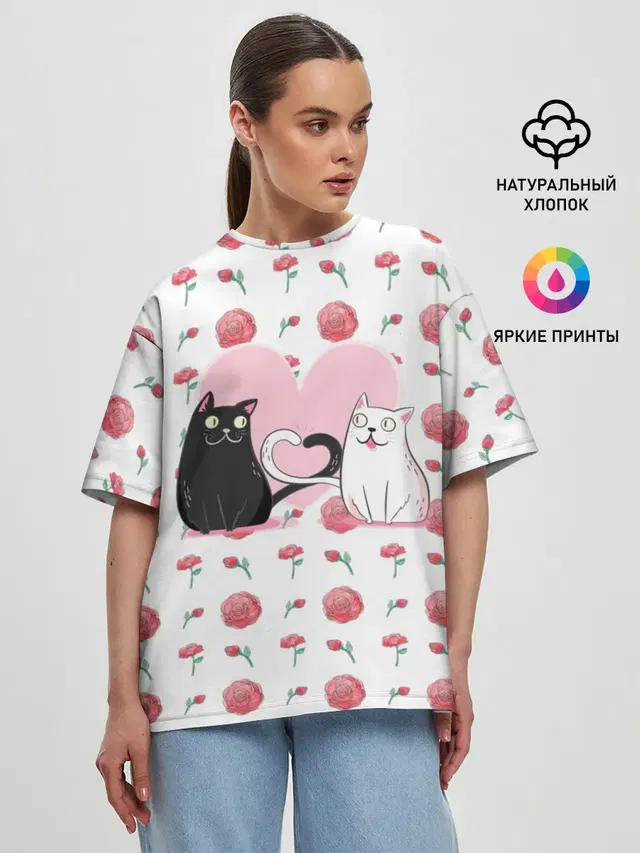 Женская футболка оверсайз