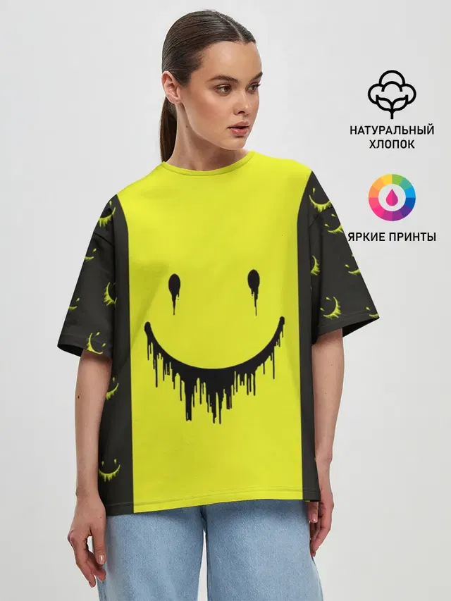 Женская футболка оверсайз