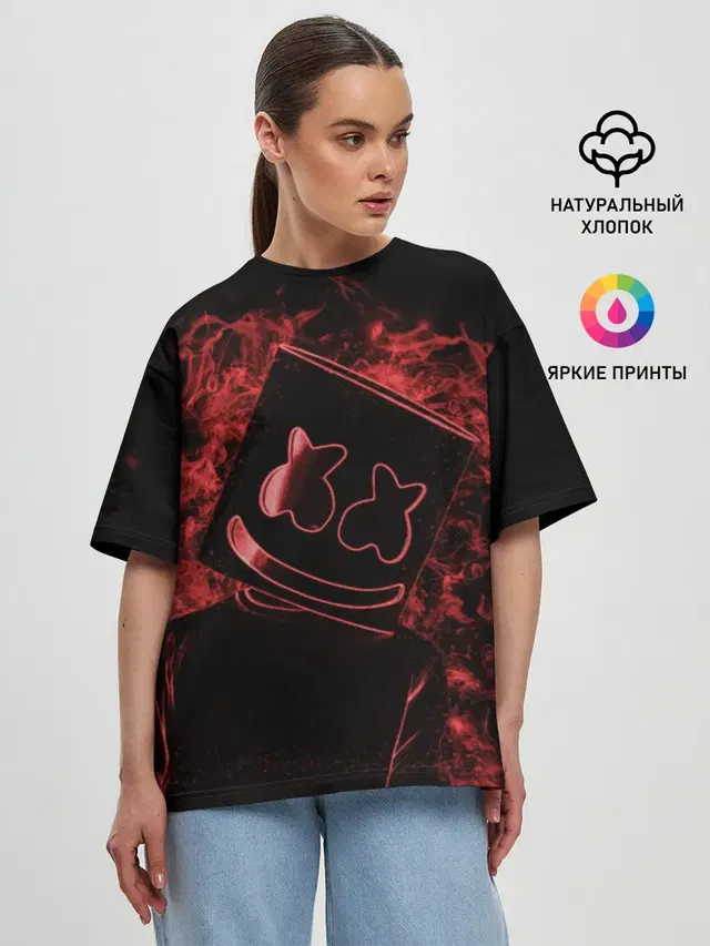 Женская футболка оверсайз