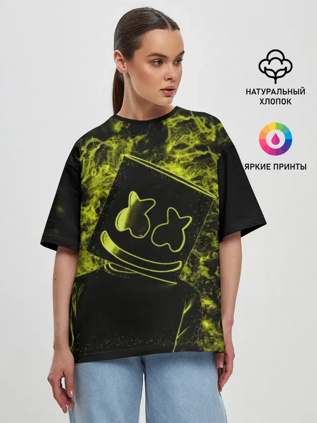 Женская футболка оверсайз