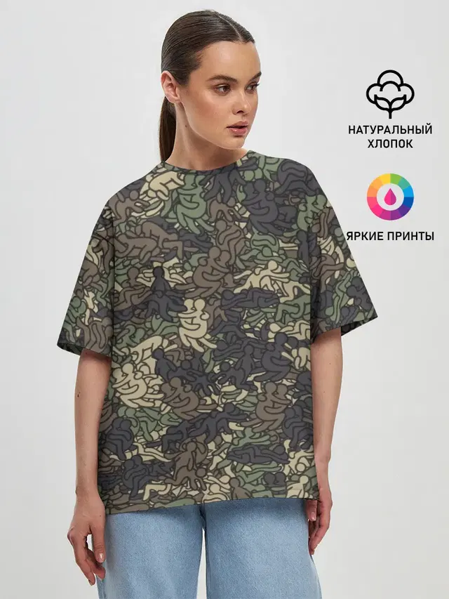Женская футболка оверсайз