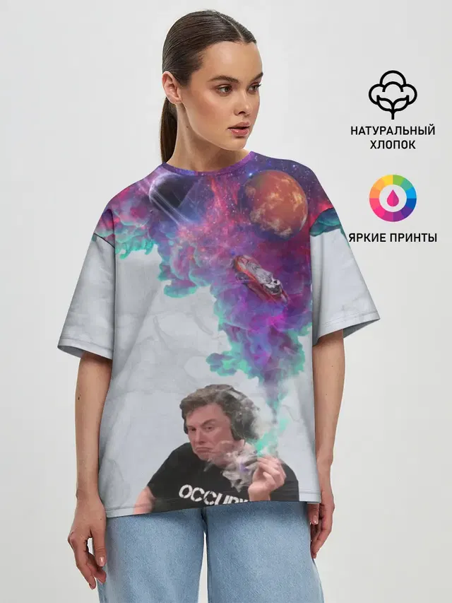 Женская футболка оверсайз