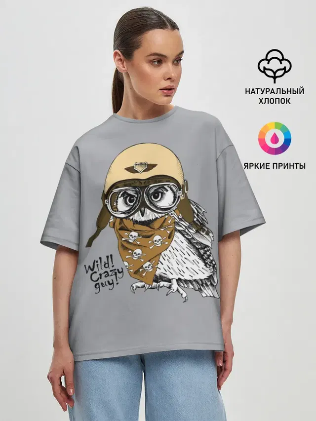 Женская футболка оверсайз