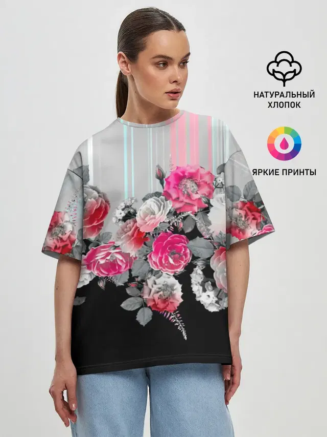 Женская футболка оверсайз
