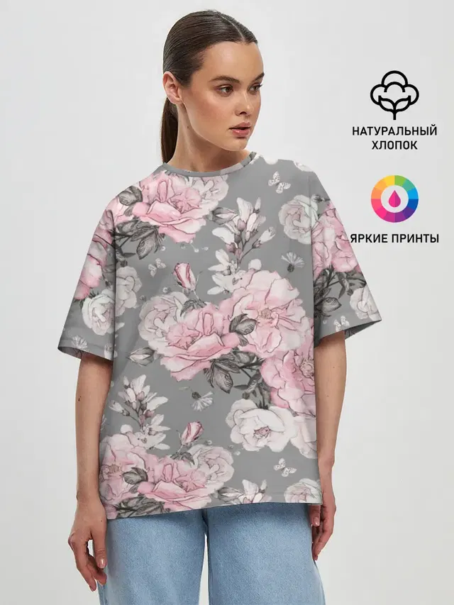 Женская футболка оверсайз