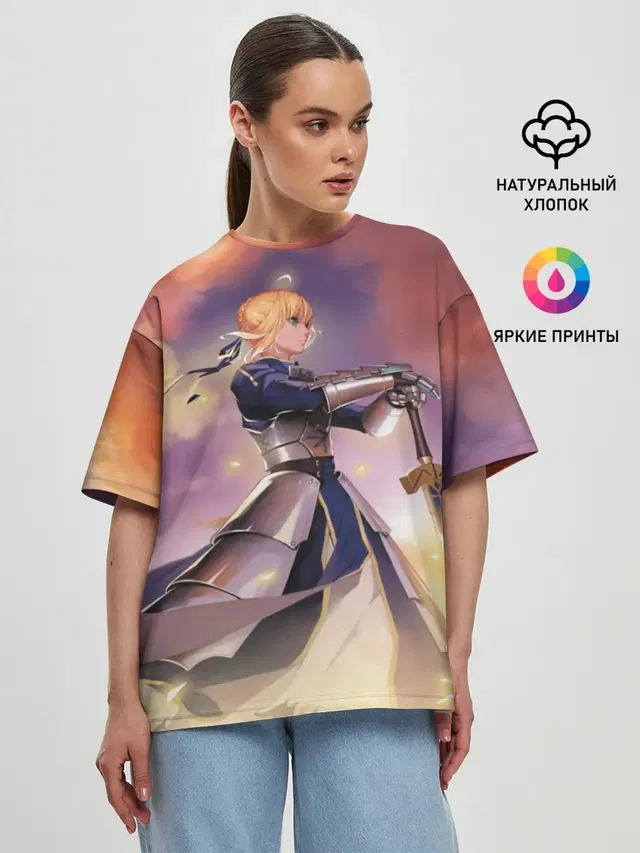 Женская футболка оверсайз