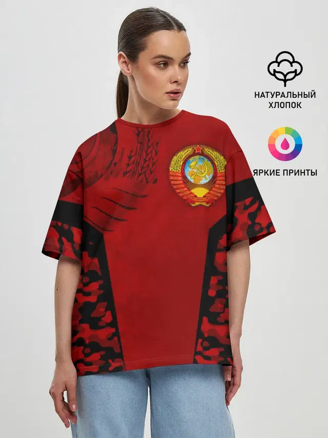 Женская футболка оверсайз