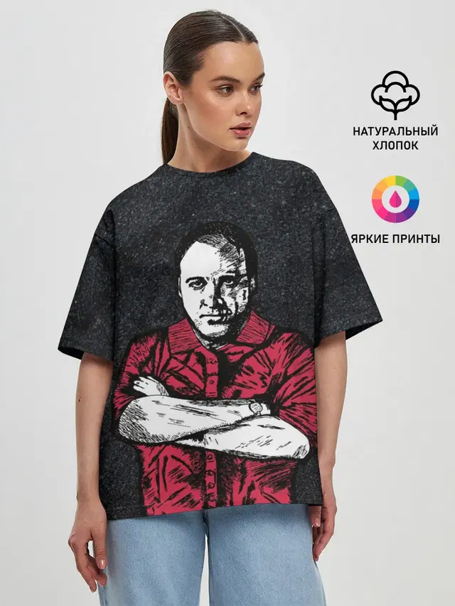 Женская футболка оверсайз