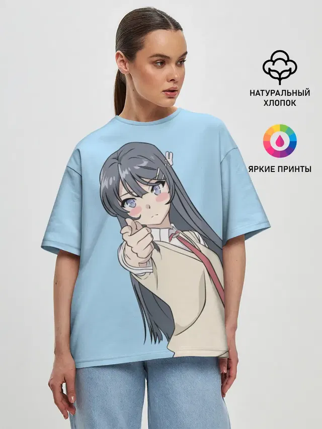 Женская футболка оверсайз