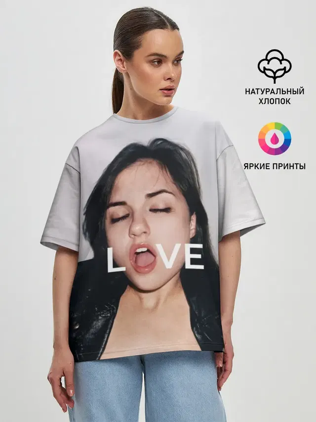 Женская футболка оверсайз