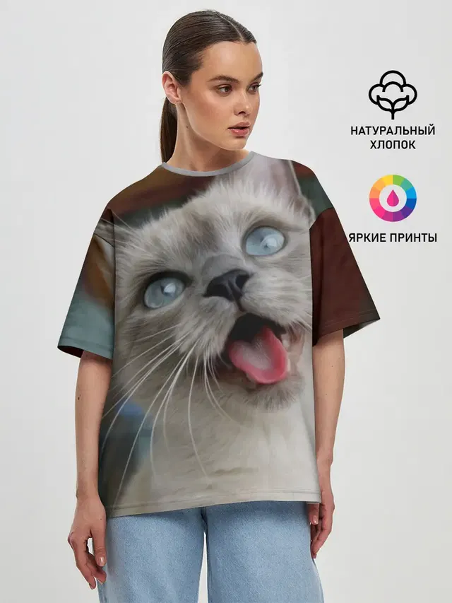 Женская футболка оверсайз