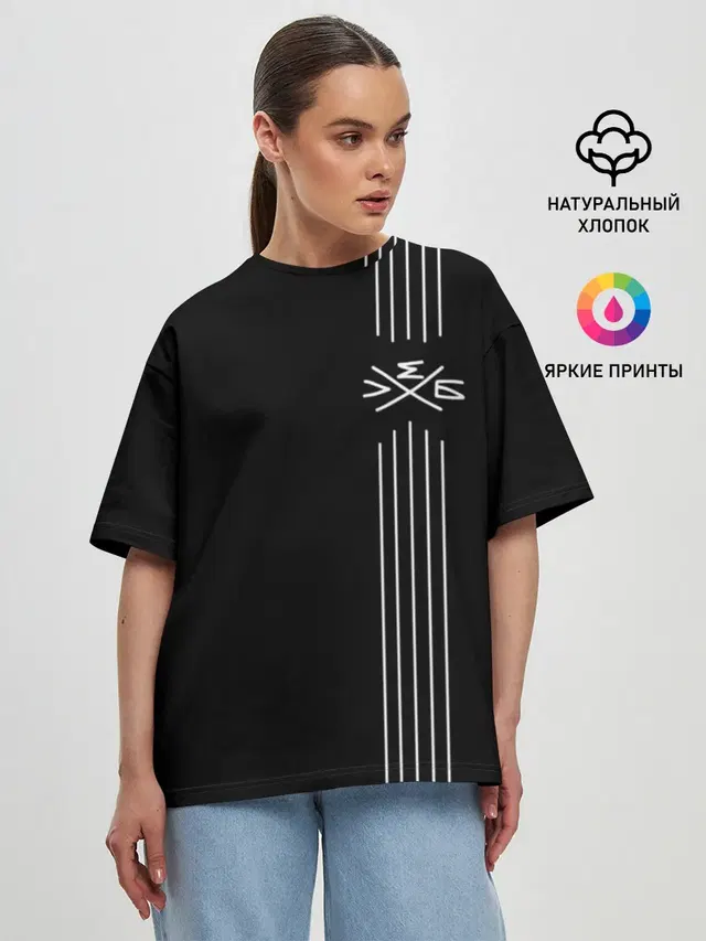 Женская футболка оверсайз