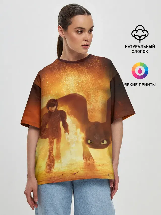 Женская футболка оверсайз