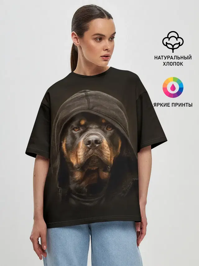 Женская футболка оверсайз