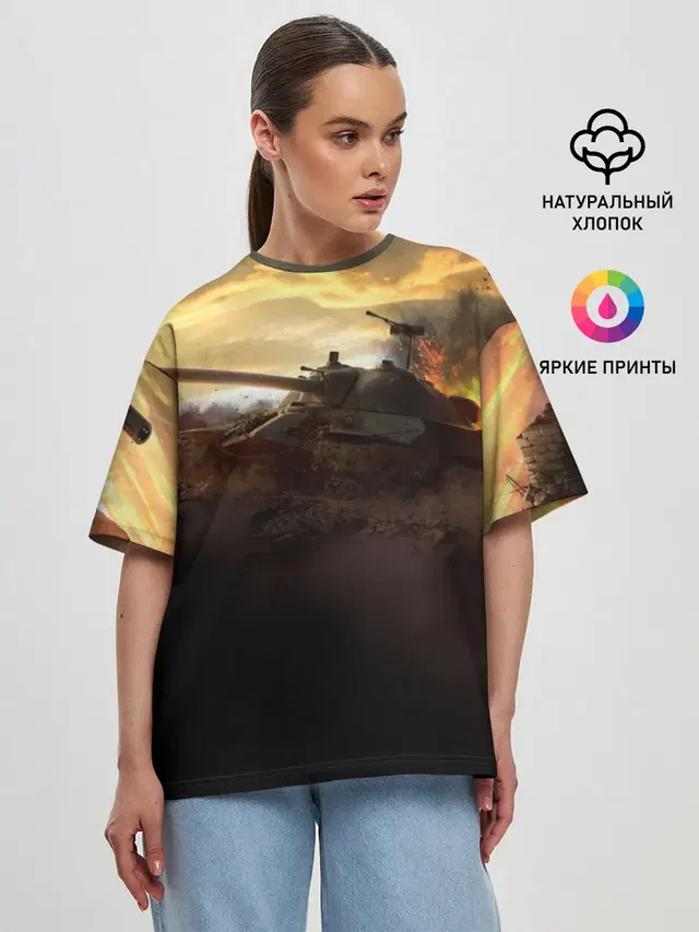Женская футболка оверсайз