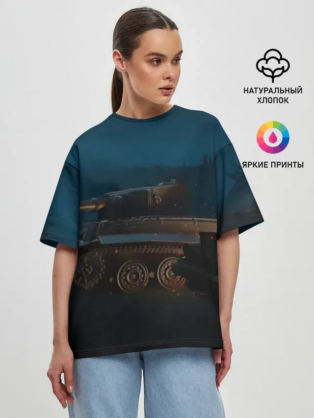 Женская футболка оверсайз
