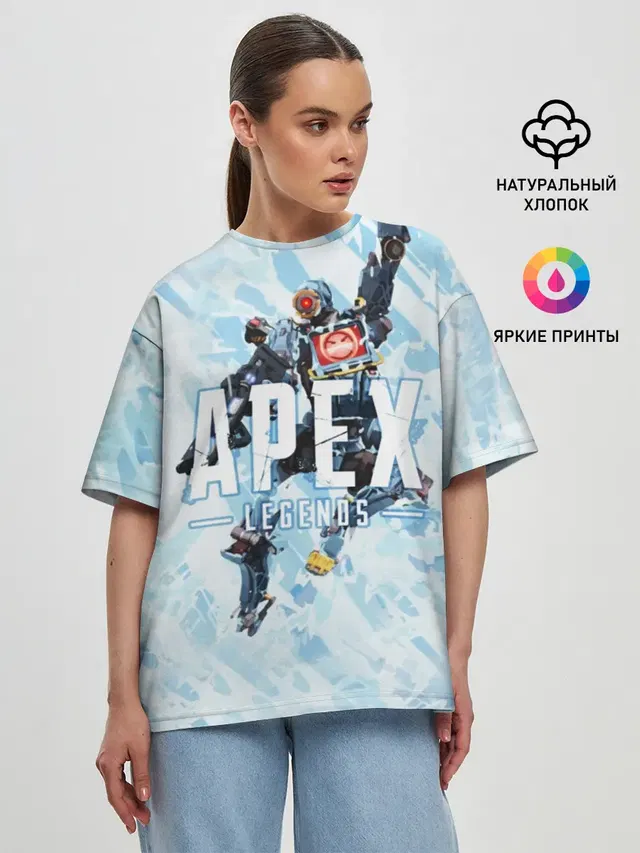 Женская футболка оверсайз с принтом «APEX LEGENDS - Pathfinder»
