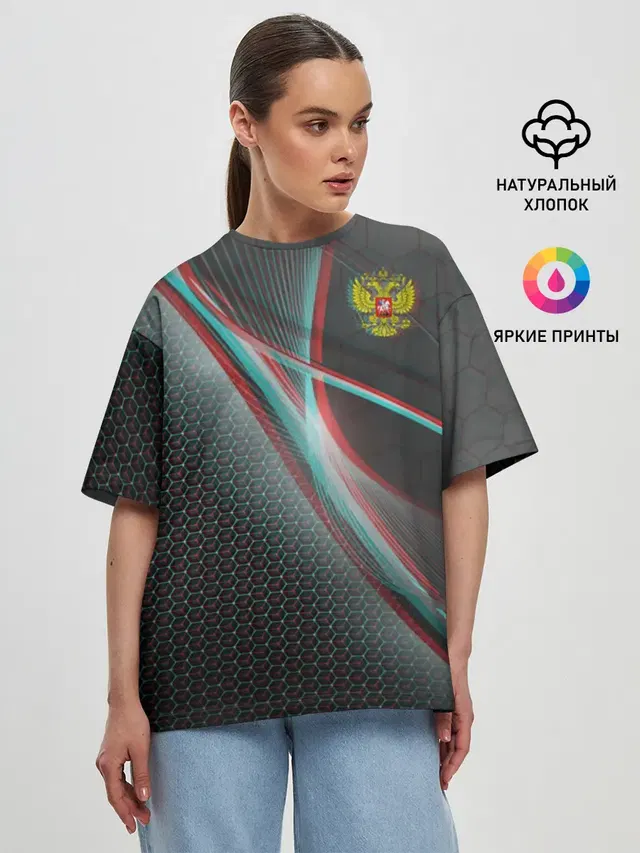 Женская футболка оверсайз