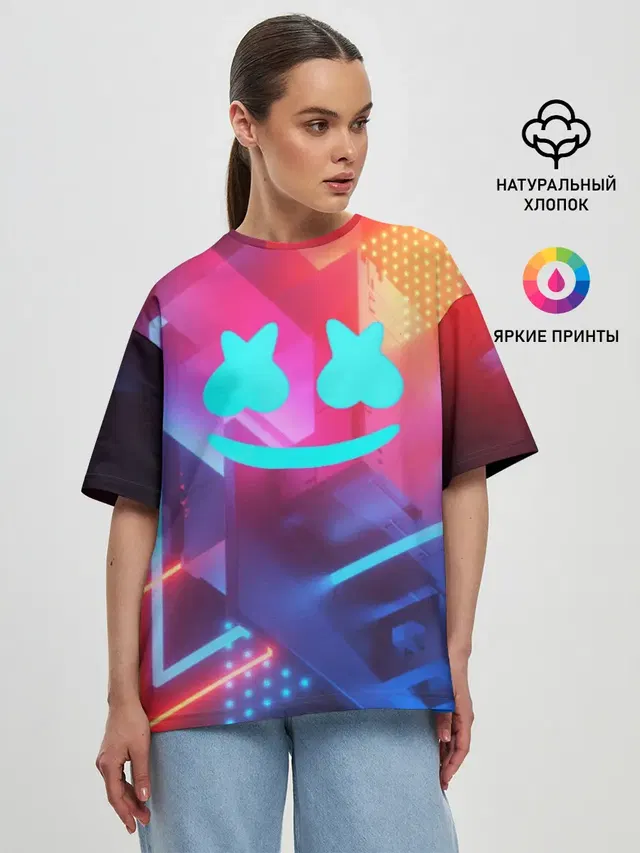 Женская футболка оверсайз
