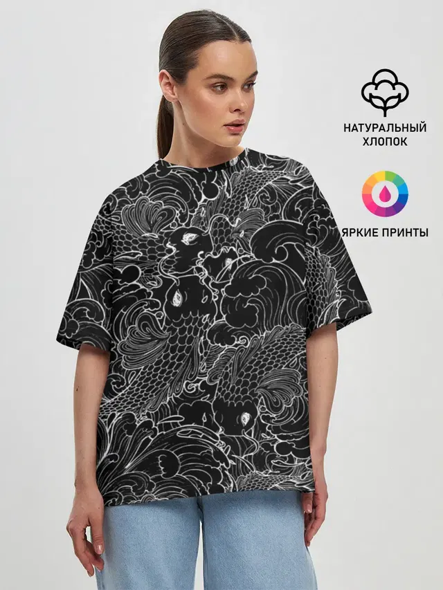 Женская футболка оверсайз