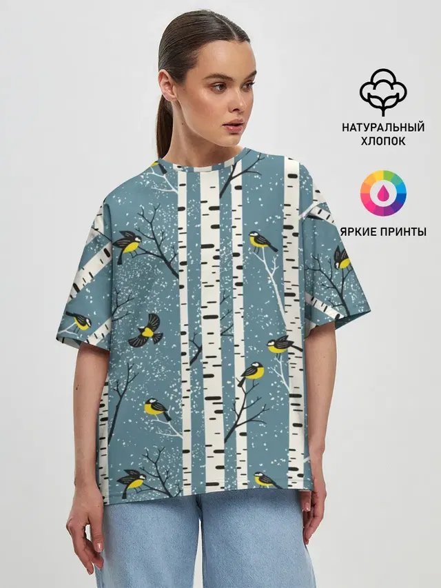 Женская футболка оверсайз