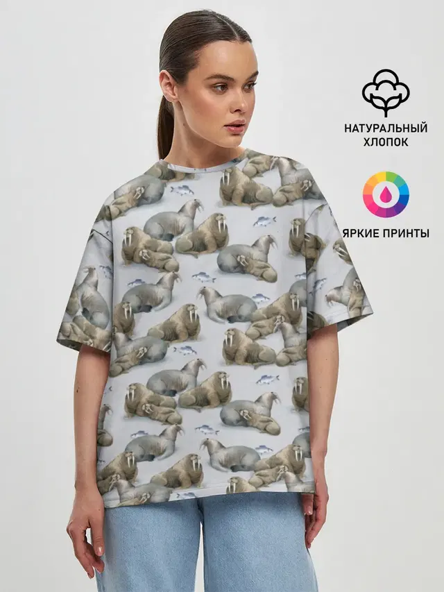 Женская футболка оверсайз