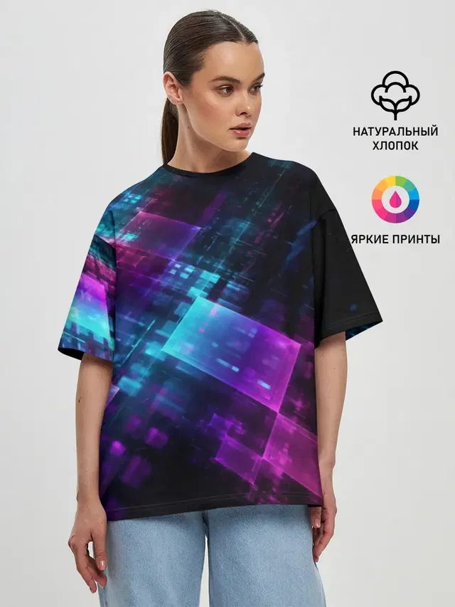 Женская футболка оверсайз