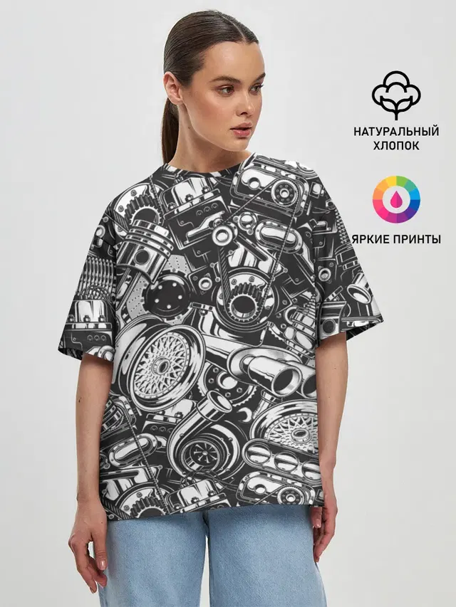 Женская футболка оверсайз