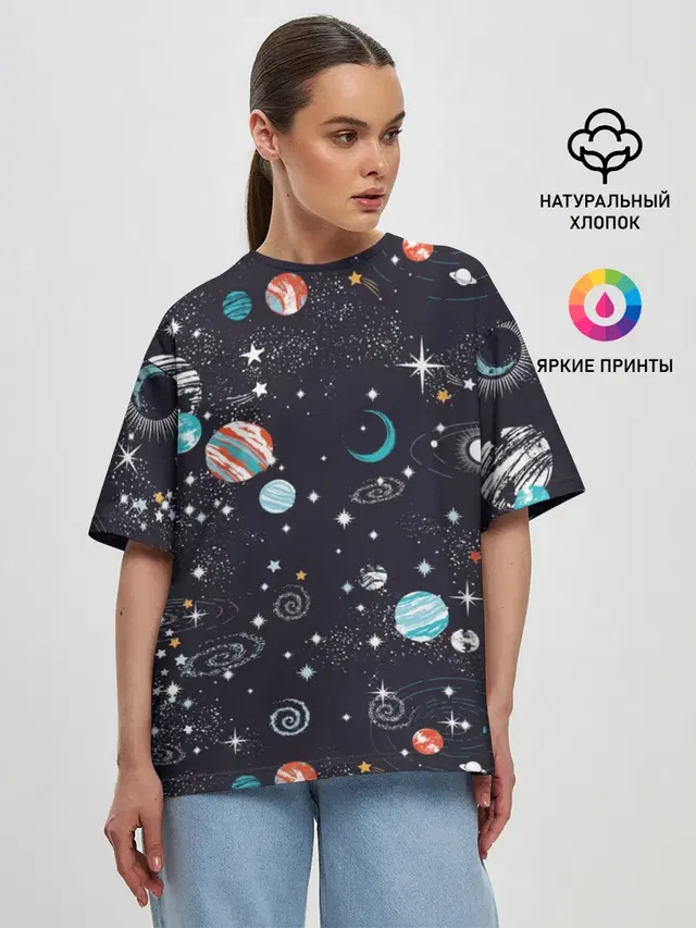 Женская футболка оверсайз