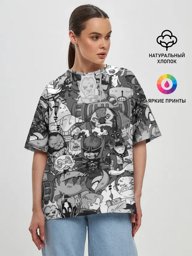 Женская футболка оверсайз