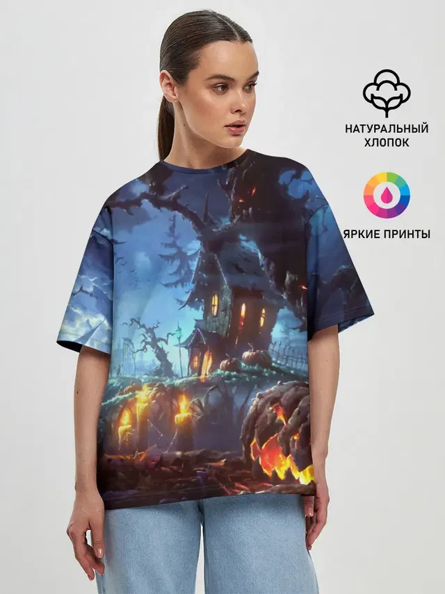 Женская футболка оверсайз